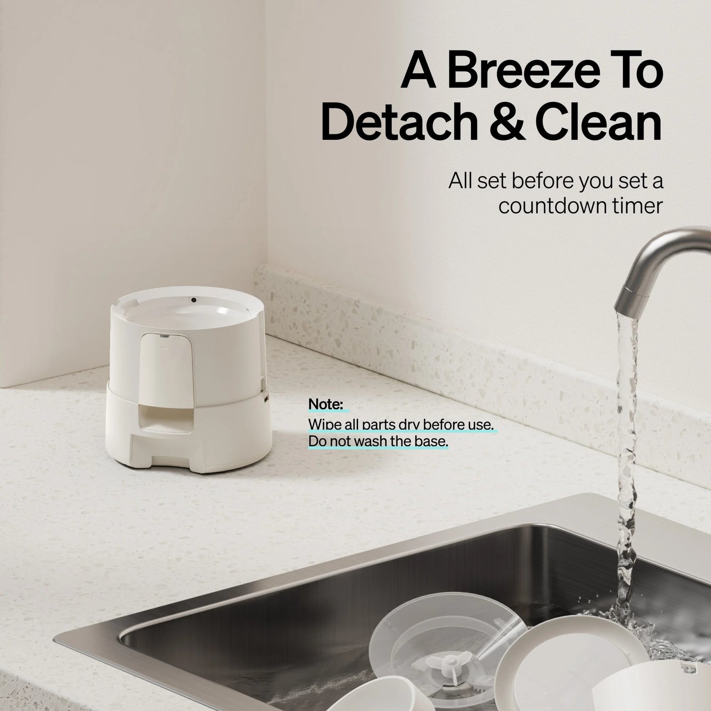 2L Air Automatic Cat Feeder, Battery-Operated Food Dispenser with 180-Day Battery Life, AIR Timed Feeder for Cats & Dogs, White