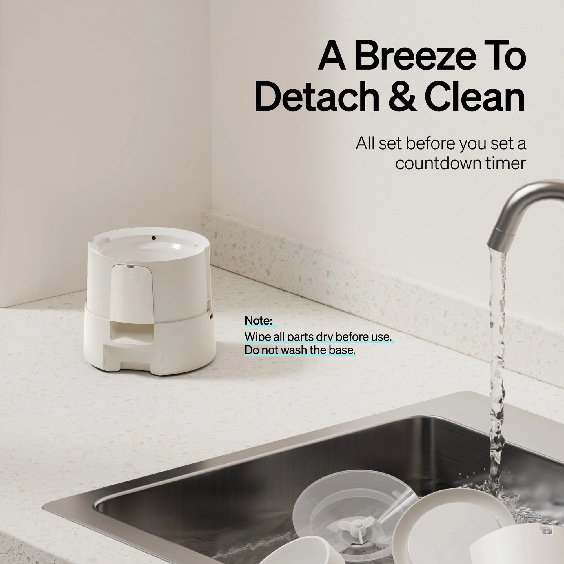 2L Air Automatic Cat Feeder, Battery-Operated Food Dispenser with 180-Day Battery Life, AIR Timed Feeder for Cats & Dogs, White