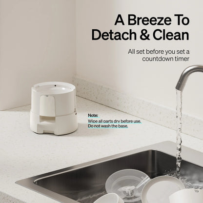 2L Air Automatic Cat Feeder, Battery-Operated Food Dispenser with 180-Day Battery Life, AIR Timed Feeder for Cats & Dogs, White